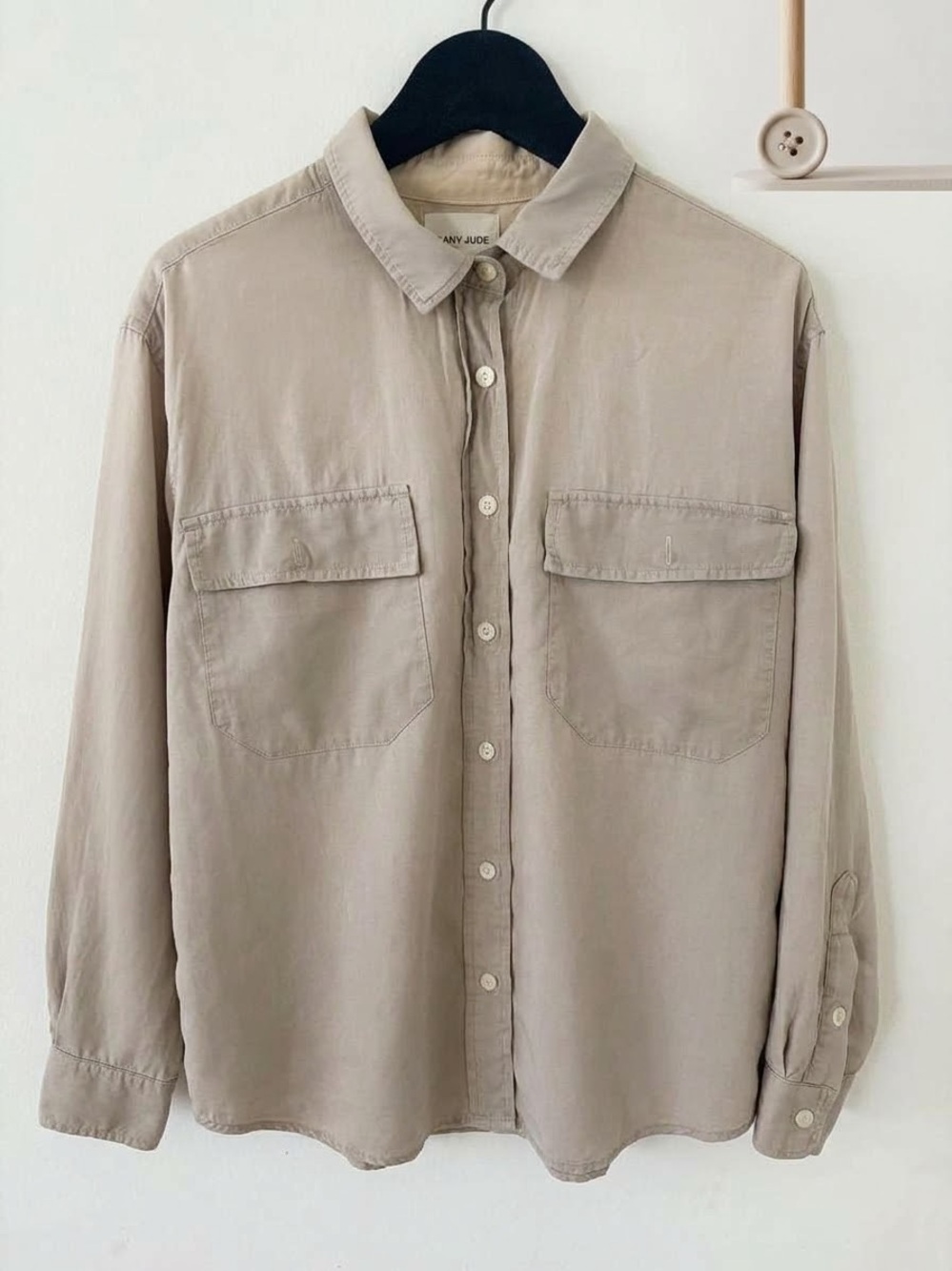 Rudy Jude Plant-Dyed Utility Shirt in Beige - Size L